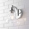 Jonathan Y Manhattan Vintage 6.5" 1-Light Metal/Glass Industrial Rustic LED Vanity, Chrome JYL3544B - alternate 8