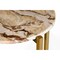Homeroots 21" Brown Tan and Gold Marble and Metal Round End Table 632680 - alternate 8