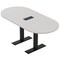 Skutchi Designs 6ft Racetrack Conference Table With Power | Harmony Series | 6 Person Meeting Room Table HAR-RAC-36X72-T.BK-U779-EBLK - alternate 1