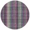 Homeroots 8' Plum Eggplant And Gray Round Plaid Washable Indoor Outdoor Area Rug 613989 - alternate 4