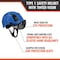 Malta Dynamics Safety Helmet w/Tinted Visor, Polyethylene, Ratchet, Blue, Fits Hat Size One Size Fits Most HTBL1102 - alternate 8
