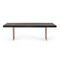 Homeroots 95" Dark Brown And Brass Metal Sled Base Dining Table 487883 - alternate 1