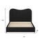 Homeroots Black Ribbed Texture Velvet Upholstered Queen Bed Frame 583190 - alternate 8