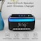 Alpha Digital Bluetooth Stereo Speaker- 10W, Alarm Clock, Charging, Light -Black S300-BK - alternate 6
