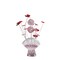 Homeroots 22" Silver and Clear Metal and Acrylic Red Rose Bedside Lamp 568836 - alternate 4