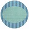 Homeroots 8' Teal Blue And Aqua Round Striped Washable Indoor Outdoor Area Rug 597201 - alternate 6