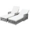 Homeroots 78" Beige Metal Outdoor Chaise Lounge with Beige Cushion 625685 - alternate 4