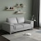 Homeroots 73in Light Gray And Silver Genuine Leather Loveseat 329618 - alternate 7