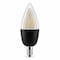 Euri Lighting LED Flame Bulb, 1W, 80 lm, 6W Eq., 1800K, E12, Black Base, UL ECA9.5-2120fcb - alternate 5
