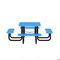 Flash Furniture Square Blue, Polyethylene, Steel, 79.75 in L SLF-EMS-46-BL-GG - alternate 3