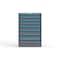 Strong Hold 8 drawer cabinet - (4x 3ft, 2x 4ft, 2x 5ft) - Blue accents - Keyed Alike S3044-PPAAS-0801FS - alternate 1