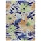 Homeroots 5' X 8' Navy Blue And Beige Floral Washable Indoor Outdoor Area Rug 610987 - alternate 5