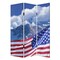 Homeroots 72" Red White And Blue American Flag Reversible Canvas Folding Three Panel Room Divider 277089 - alternate 5