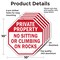 Signmission Private Property No Sitting or Clim, 10 inch X 10 inch, Aluminum Metal Signs, 5PK OC-A-5Pack-10-154 - alternate 4