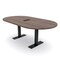 Skutchi Designs 6 Person Conference Table With Power Unit | 6' Racetrack Table | Harmony Series HAR-RAC-48X72-T.BK-H3041-EBLK - alternate 1