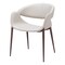 Homeroots Set of Two Beige and Brown Upholstered Faux Leather Open Back Dining Arm Chairs 555880 - alternate 8