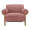 Homeroots 39" Copper And Brown Woven Upholstery And Solid Wood Arm Chair 632601 - alternate 5