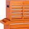 Homeroots Set of Two Orange Multi-Tier Steel Rolling Cabinet With Lid, 2PK 714592 - alternate 4