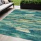 Homeroots 5' X 8' Emerald And Lime Green Abstract Washable Indoor Outdoor Area Rug 612498 - alternate 1
