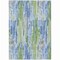 Homeroots 9' X 12' Sky Blue And Fern Green Striped Washable Indoor Outdoor Area Rug 617696 - alternate 7