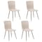 Homeroots Set of Four Beige and Gold Upholstered Fabric Dining Side Chairs, 4PK 568008 - alternate 6