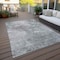 Homeroots 8' X 10' Gray Silver And Charcoal Nautical Washable Indoor Outdoor Area Rug 581740 - alternate 3