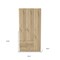 Homeroots 35" Oak Two Drawer Combo Dresser 534931 - alternate 5