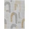 Homeroots 5' X 8' Silver And Gold Geometric Washable Indoor Outdoor Area Rug 618119 - alternate 1