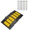 Traffic Kontrol Rubber Speed Hump 1PC, 3FT Long With 6 Spikes, Yellow Black TKSH-3-YB-SP - alternate 3