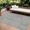 Homeroots 9' X 12' Charcoal And Ivory Geometric Washable Indoor Outdoor Area Rug 600736 - alternate 1