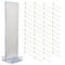Azar Displays White Two-Sided Pegboard Floor Display On Studio Base with 50 6in White Hooks 700770-WHT-6W50 - alternate 1