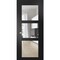 Sartodoors Solid Interior French, Lucia 2555 Matte Black with Clear Glass, Single Regular Panel Frame Trims H LUCIA2555ID-BLK-18 - alternate 1