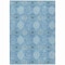 Homeroots 9' X 12' Denim Blue Sky Blue And Ivory Floral Medallion Washable Indoor Outdoor Area Rug 614585 - alternate 8
