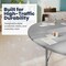 Flash Furniture Commercial Adjustable Height Horseshoe Activity Table with Locking Casters-Gray XU-A6066-HRSE-GRY-T-P-CAS-GG - alternate 6