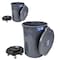 Magnum Tool Gray 44 Gallon Trash Can Set, Trash Can, Quiet Dolly, and Reinforced Lid, 2 Set CMTC-CLD0-44G02 - alternate 1