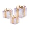 Homeroots Set of Three Clear And Gold Decorative Boxes With LED, 3PK 634111 - alternate 5
