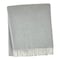 Homeroots 55" X 70" Light Gray And White Herringbone Cotton And Microfiber Woven Throw Blanket with Fringe 633086 - alternate 6
