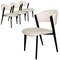 Leisuremod Aspen Collection Modern Dining Chair Black Frame in White, 4PK ACBL51W4 - alternate 1