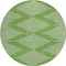 Homeroots 8' Green And Ivory Round Geometric Washable Indoor Outdoor Area Rug 598564 - alternate 4