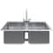 Amgood Stainless Steel 2 Compartment Drop-In Sink. Bowl 14 in. x 16 in. x 10 in. With Faucet. SINK DIS S2C-141610-F-Z - alternate 2