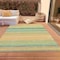 Homeroots 3' X 5' Yellow Denim Blue And Sky Blue Striped Washable Indoor Outdoor Area Rug 614857 - alternate 7