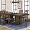 Homeroots 84" Dark Brown Wood Self-Storing Leaf Trestle Base Extension Dining Table 544748 - alternate 5