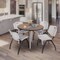 Regency Round Kahlo Breakroom Table W/ 4 M Stack Chairs, 42 in W, 42 in L, Noble Oak TPL42RNDNOCM47GY - alternate 4