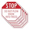 Signmission Stop Do Not Plow Snow into Trees, 10 inch X 10 inch, Aluminum Metal Signs, 5PK OC-A-5Pack-10-194 - alternate 1