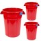 Magnum Tool 32 Gallon Trash Can, High-Vis Red, Construction Grade, Heavy Duty Plastic (3 Pack) CMTC-C000-32R03 - alternate 1