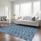 Homeroots 5' X 8' Navy Blue And Ivory Geometric Washable Indoor Outdoor Area Rug 583337 - alternate 6