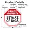 Signmission Private Property Beware of Dogs, 6 Inch X 6 Inch, Plastic Sign OC-P-6-151 - alternate 5