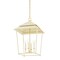 Hudson Valley Lighting Natick 4 Light Lantern 18 In. Aged Brass/Off white 5127-AGB/SSD - alternate 1