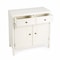 Homeroots 31in White Solid Wood Two Drawer Sideboard with Two Doors 389745 - alternate 6