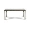 Homeroots 80" Clear And Silver Solid Wood And Stainless Steel Trestle Base Dining Table 283191 - alternate 1
